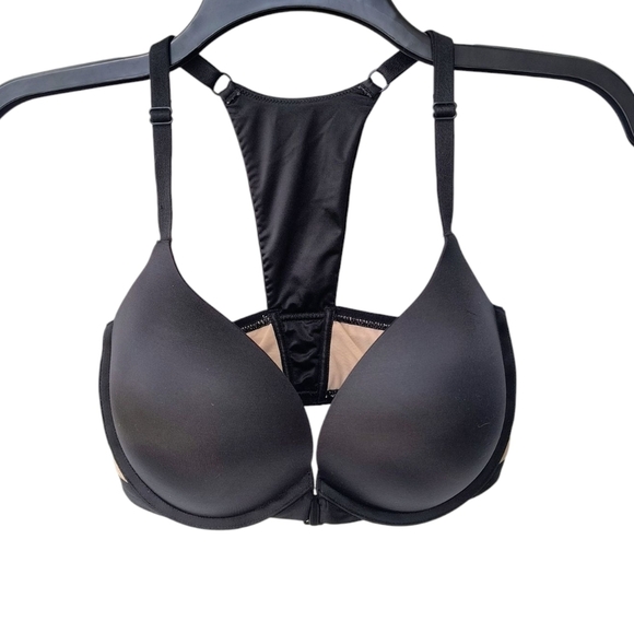 Victoria's Secret Very Sexy Push Up Black Racerback Bra with Front Closure 32DDD - Picture 9 of 9